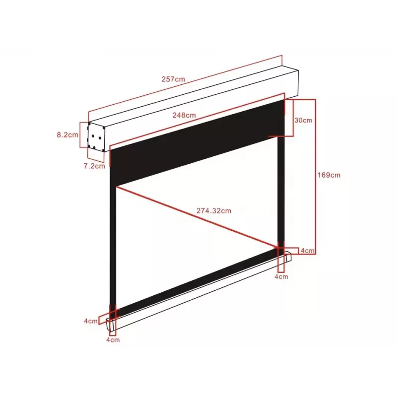 Multibrackets M 16:9 Zmotoryzowany ekran projekcyjny 240x135, 108 cali