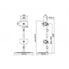 Multibrackets M VESA Desktopmount Single Stand 24 cale-32 cale Expansion Kit
