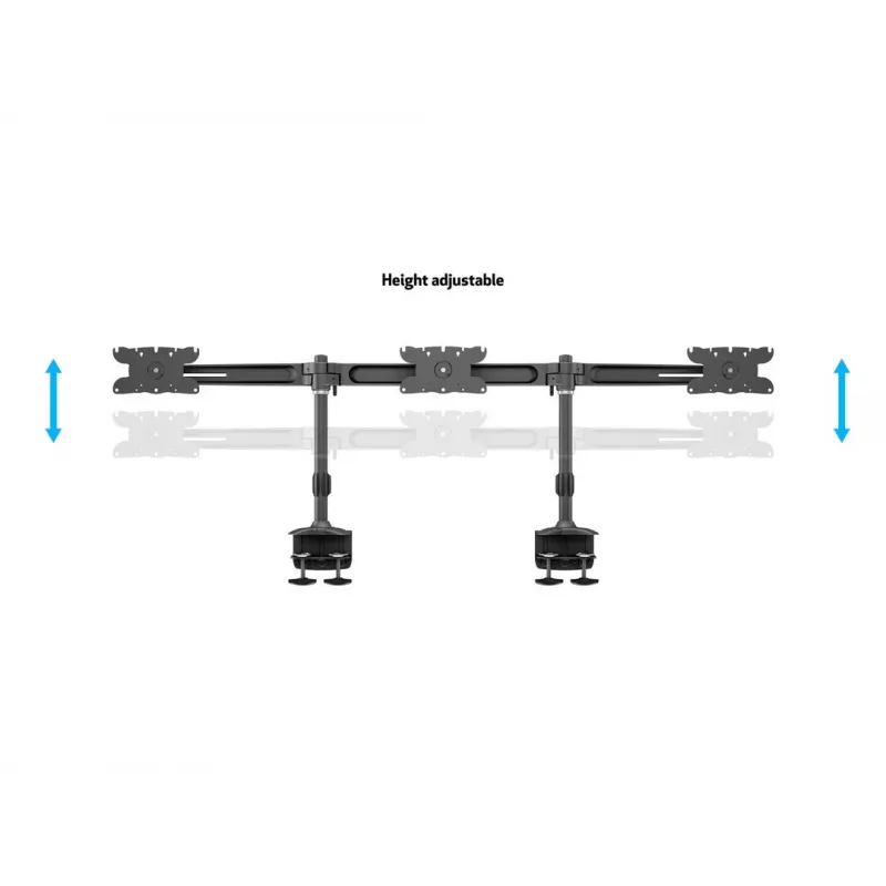 Multibrackets M VESA Desktopmount Triple Desk Clamp 24 cale-32 cale 24 kg