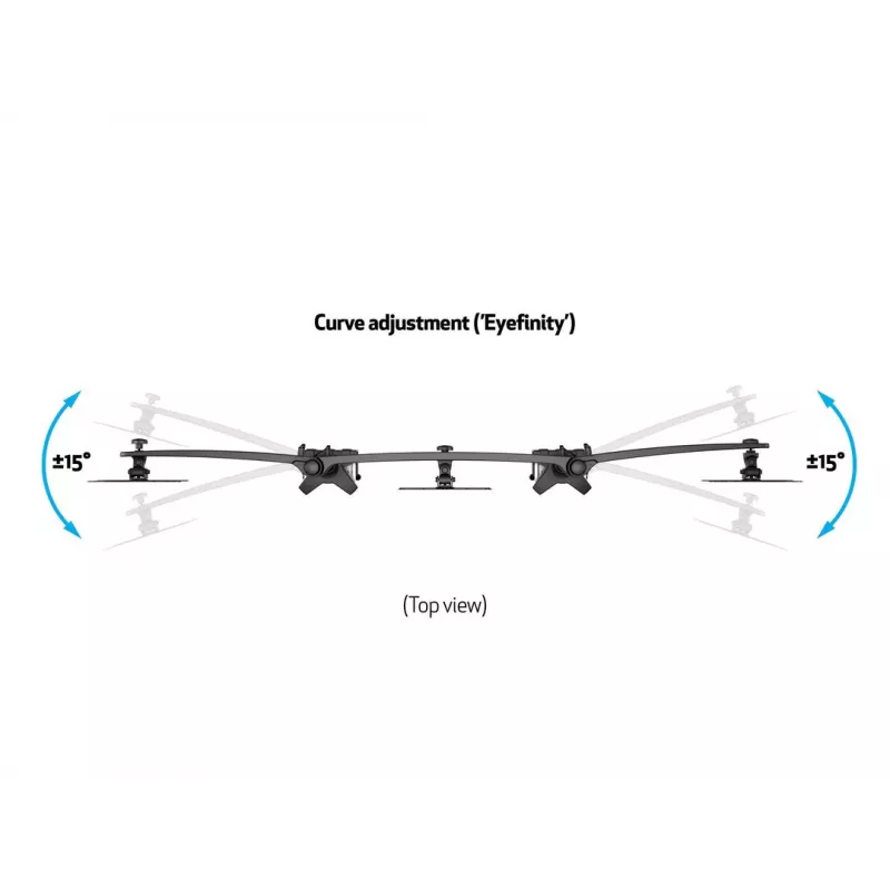 Multibrackets M VESA Desktopmount Triple Desk Clamp 24 cale-32 cale 24 kg