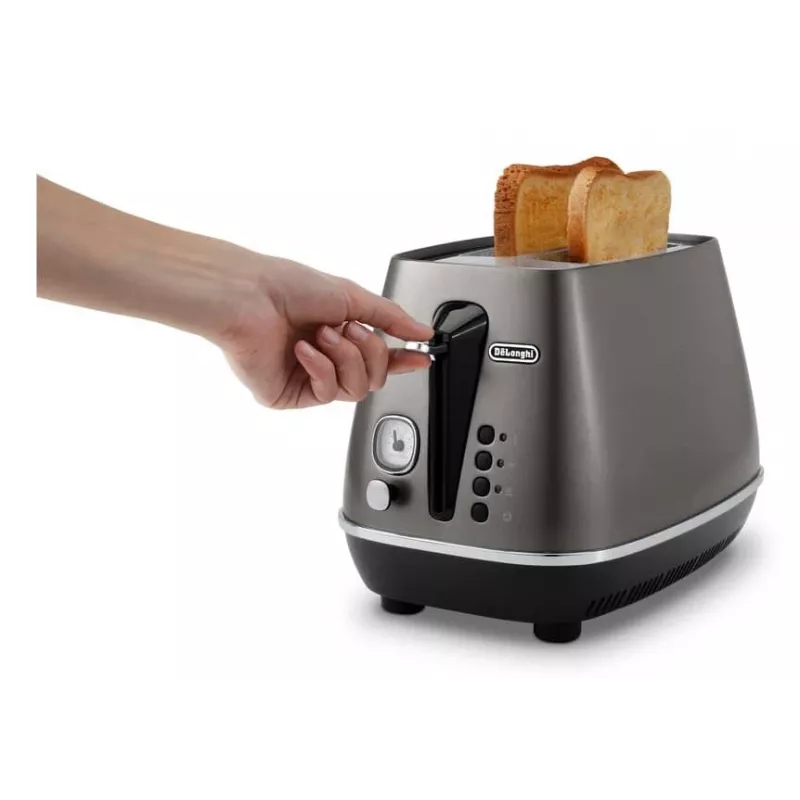 De’Longhi CTIN2103.TB toster 2-kromkowy 900 W Czarny