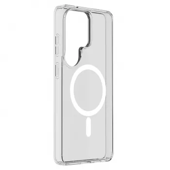 Cellularline Clear Mag - Galaxy S26 Ultra Ultra-wytrzymałe przezroczyste etui z gumową krawędzią, kompatybilne z ekosystemem Qi2 i akcesoriami magnetycznymi, zabezpieczone przed żółknięciem.