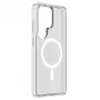 Cellularline Clear Mag - Galaxy S26 Ultra Ultra-wytrzymałe przezroczyste etui z gumową krawędzią, kompatybilne z ekosystemem Qi2 i akcesoriami magnetycznymi, zabezpieczone przed żółknięciem.