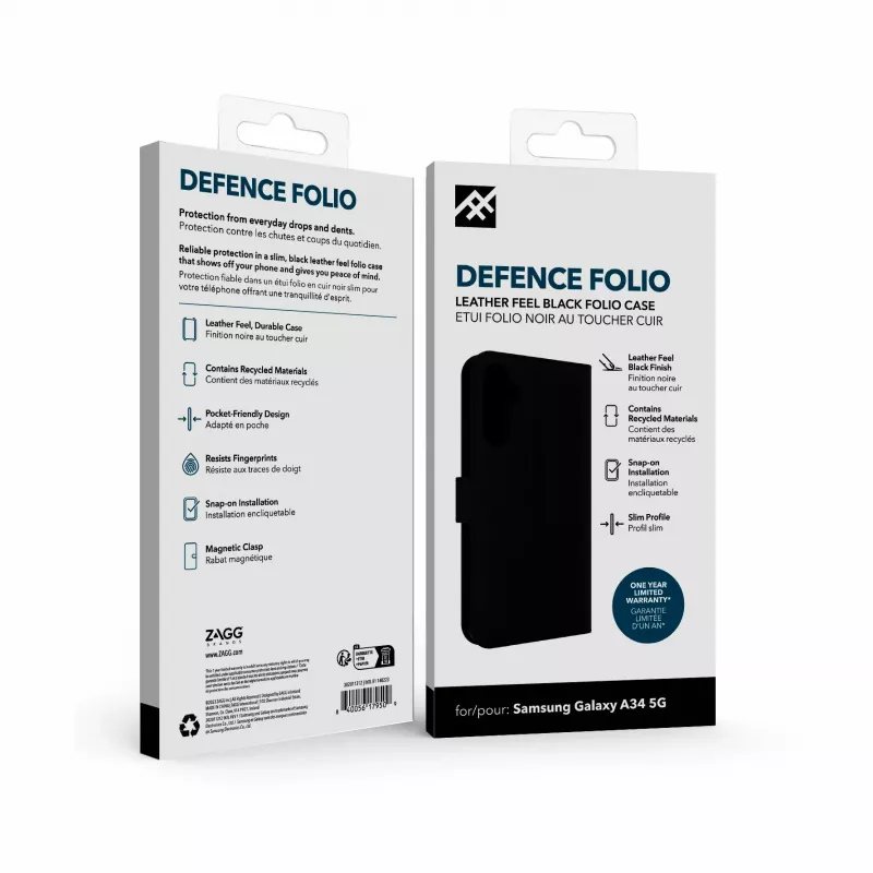 IFROGZ Defence Folio etui do telefonu komórkowego 16,8 cm (6,6 cala) Czarny