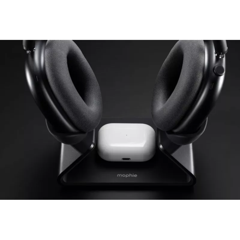 Stacja ładująca mophie do AirPods Max, wewnętrzna, USB, ładowanie bezprzewodowe, czarna