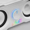Mars Gaming MS22W Kompaktowe głośniki gamingowe 2.2 RGB Flow z subwooferem + 4 aktywne przetworniki DSP Dźwięk 35 W Białe