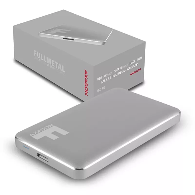AXAGON EE25-F6G - HDD / SSD-Gehäuse - 2.5 Zoll - SATA - Serial ATA II - Serial ATA III - 5 Gbit/s - USB Konnektivität - Grau