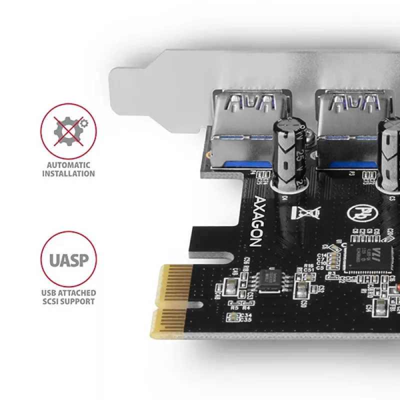 Axagon PCEU-430VL karty interfejsowe/adaptery Wewnętrzny USB 3.2 Gen 1 (3.1 Gen 1)