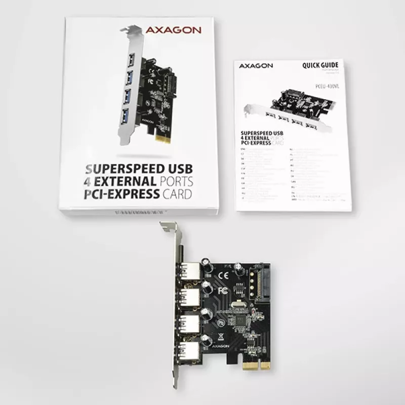 Axagon PCEU-430VL karty interfejsowe/adaptery Wewnętrzny USB 3.2 Gen 1 (3.1 Gen 1)
