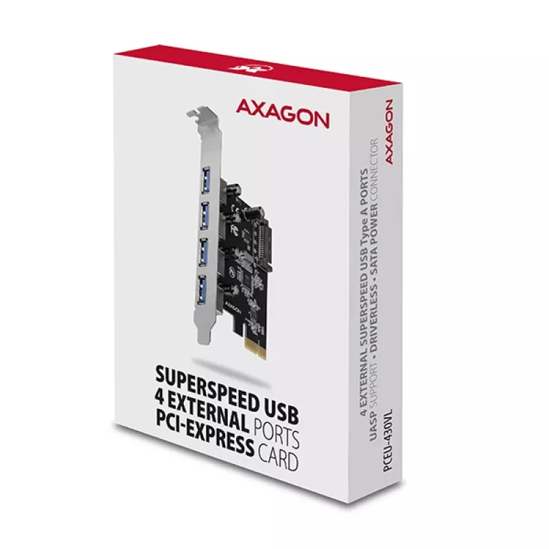 Axagon PCEU-430VL karty interfejsowe/adaptery Wewnętrzny USB 3.2 Gen 1 (3.1 Gen 1)