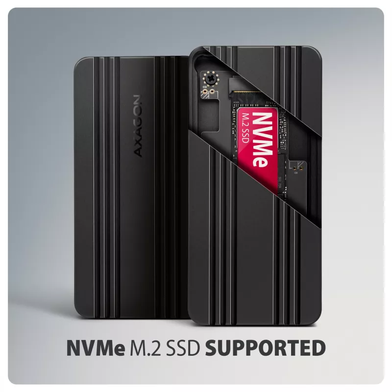 Axagon EEM2-40G USB-C 40Gbps M.2 NVMe obudowa SSD, aluminiowa pancerna
