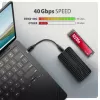 Axagon EEM2-40G USB-C 40Gbps M.2 NVMe obudowa SSD, aluminiowa pancerna