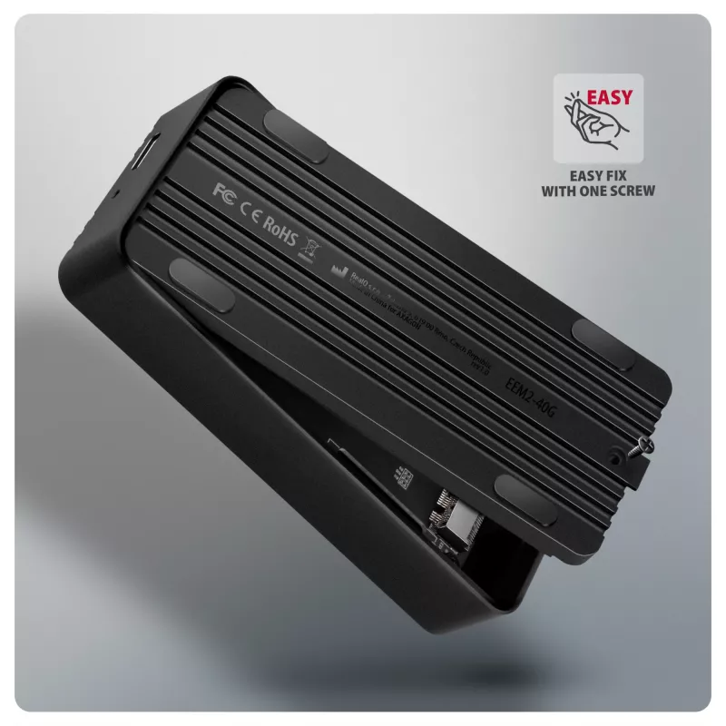 Axagon EEM2-40G USB-C 40Gbps M.2 NVMe obudowa SSD, aluminiowa pancerna