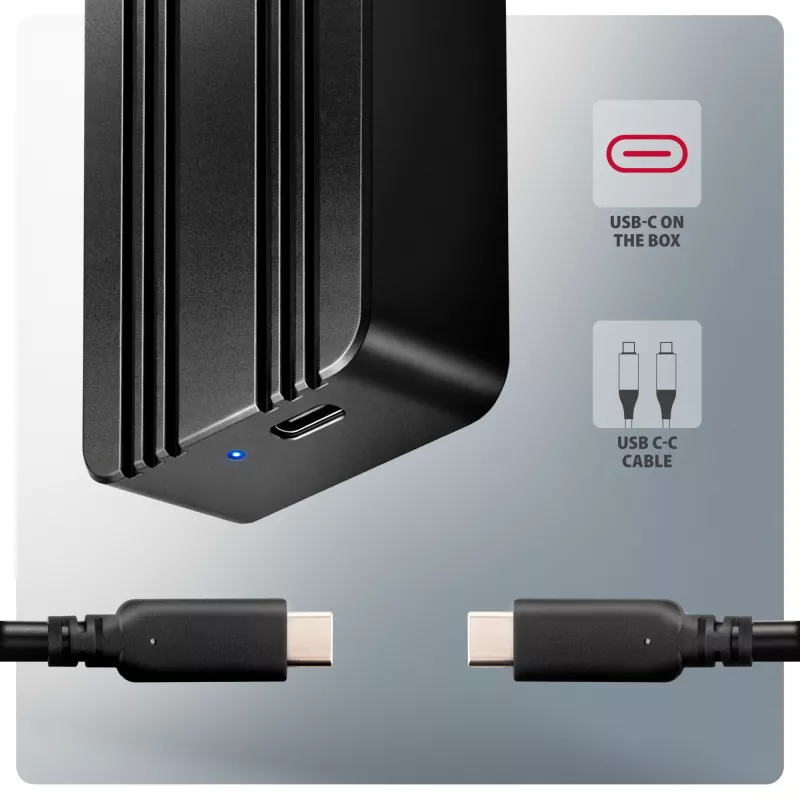 Axagon EEM2-40G USB-C 40Gbps M.2 NVMe obudowa SSD, aluminiowa pancerna