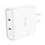 Ładowarka TRUST Maxo 100W 2-Port USB-C GaN — 100 W, 2x USB-C, maks. 20 V, AC wewnętrzna, kabel 2 m, biała