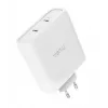 Ładowarka TRUST Maxo 100W 2-Port USB-C GaN — 100 W, 2x USB-C, maks. 20 V, AC wewnętrzna, kabel 2 m, biała