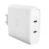 Ładowarka TRUST Maxo 100W 2-Port USB-C GaN — 100 W, 2x USB-C, maks. 20 V, AC wewnętrzna, kabel 2 m, biała