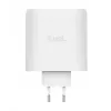 Ładowarka TRUST Maxo 100W 2-Port USB-C GaN — 100 W, 2x USB-C, maks. 20 V, AC wewnętrzna, kabel 2 m, biała