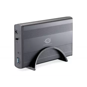 Conceptronic 3.5-calowa obudowa dysku twardego USB 3.0, obudowa HDD, 3.5 cala, Serial ATA, Serial ATA II, 4,8 Gbit/s, łączność USB, grafit