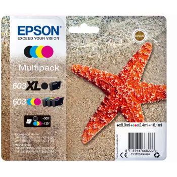 Epson 603 XL wkład atramentowy 1 szt. Oryginalny Wysokowydajny (XL) Czarny, Cyjan, magenta, Żółty