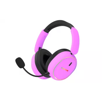 Zestaw słuchawkowy HATOR Phoenix 2 Wireless Przewodowy i bezprzewodowy Nagłowny Gamingowy USB Typu-C / USB Typ-A Bluetooth Fioletowy