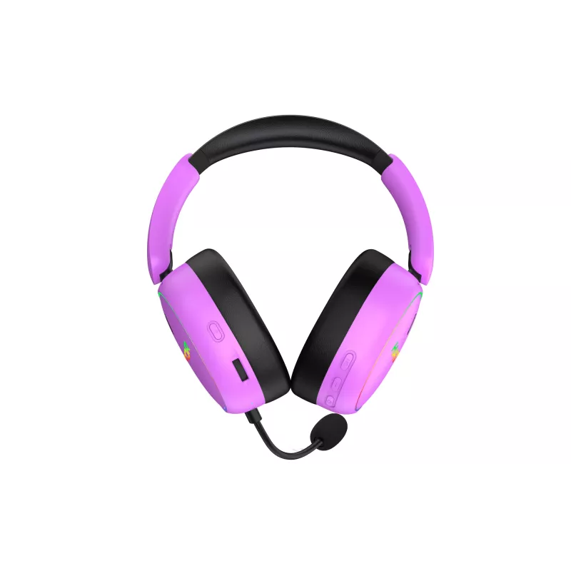Zestaw słuchawkowy HATOR Phoenix 2 Wireless Przewodowy i bezprzewodowy Nagłowny Gamingowy USB Typu-C / USB Typ-A Bluetooth Fioletowy