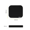 Podkładka pod mysz Fellowes Premium - czarna, czarna, monochromatyczna, poliester, guma
