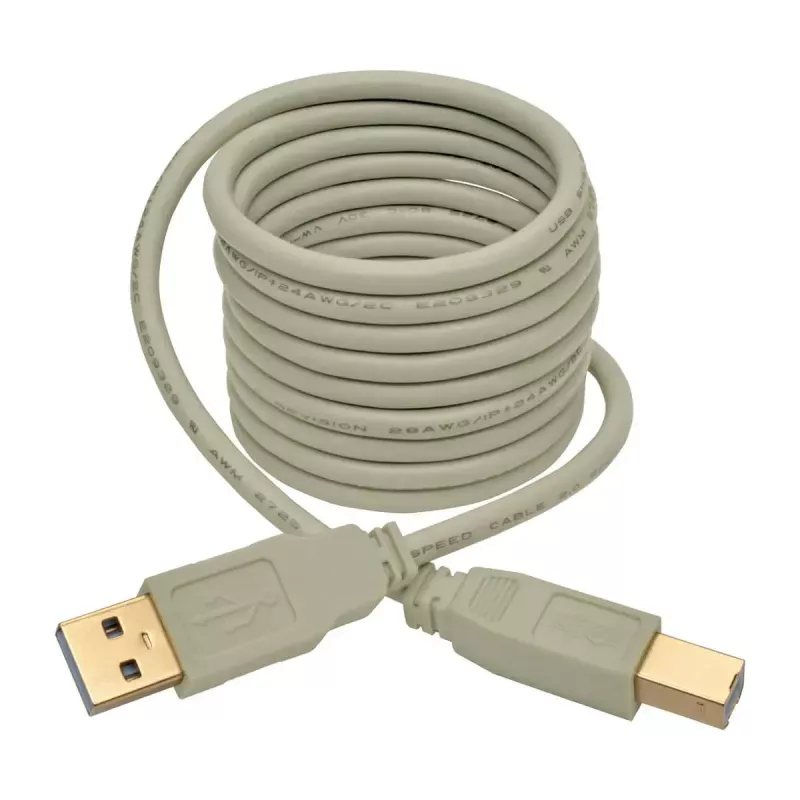 Kabel USB 2.0 A na B Tripp Lite U022-006-BE 6 stóp Beżowy