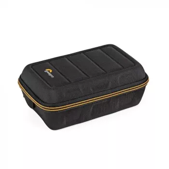 Torba na aparat Lowepro HARDSIDE CS 60 — kompaktowa torba o sztywnej obudowie, 140×85×227 mm, czarno-pomarańczowa