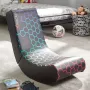 Fotel gamingowy konsolowy x rocker Neo Hex Edition — tapicerowane wyściełane siedzisko i oparcie, szerokość 410 mm, głębokość 855 mm, wysokość 650 mm