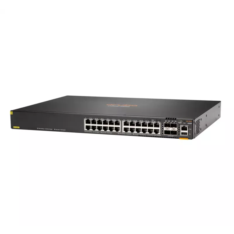 Przełącznik zarządzalny Aruba 6300F 24-portowy 1GbE Klasa 4 PoE i 4-portowy SFP56
