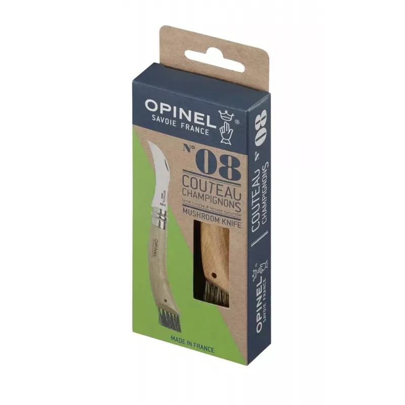 Opinel nr 08 składany nóż do grzybów z pędzelkiem