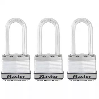 Kłódka MASTER LOCK 45 mm Excell laminowana stal, 3 szt., z pałąkiem 51 mm