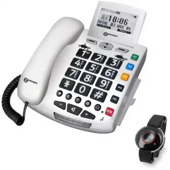 Stacjonarny telefon alarmowy Geemarc SERENITIES z zapowiedzią głosową