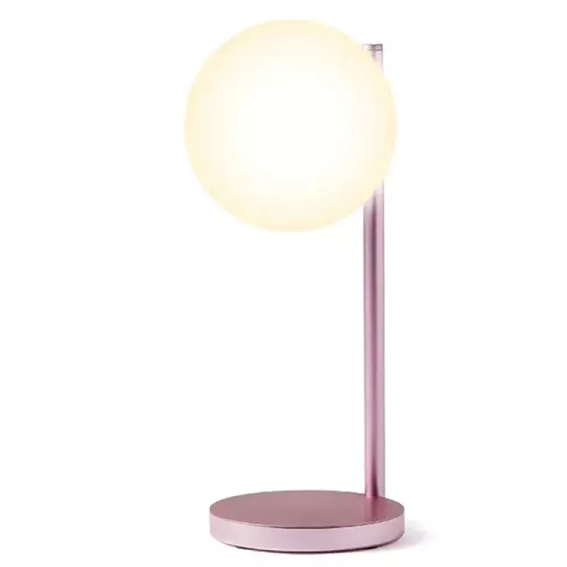 Lampa stołowa LED Lexon Bubble Lamp LH70LP jasnoróżowa 15W z ładowarką bezprzewodową