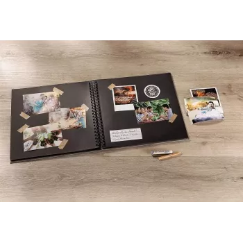Album fotograficzny Walther Fun SA110W 30x30 cm, 50 czarnych stron, oprawa spiralna