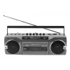 Przenośny odtwarzacz kasetowy Soundmaster SRR80TI z DAB+ i FM, wyświetlacz LCD, 3 W RMS, słuchawki 3,5 mm, bateria/230V