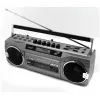 Przenośny odtwarzacz kasetowy Soundmaster SRR80TI z DAB+ i FM, wyświetlacz LCD, 3 W RMS, słuchawki 3,5 mm, bateria/230V