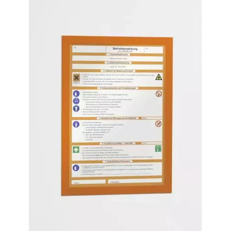 Magnetyczna ramka Durable DURAFRAME A4 pomarańczowa