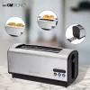Toster Clatronic TA 3687 4 kromki 1200 W Czarny Stal nierdzewna