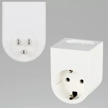Adapter podróżny REV 0020440803 do gniazdek USA, biały