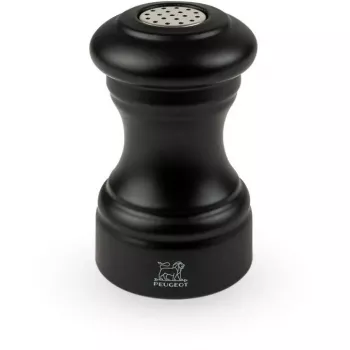 Solniczka PEUGEOT BISTRO drewno bukowe Czarny Mat, 9 cm