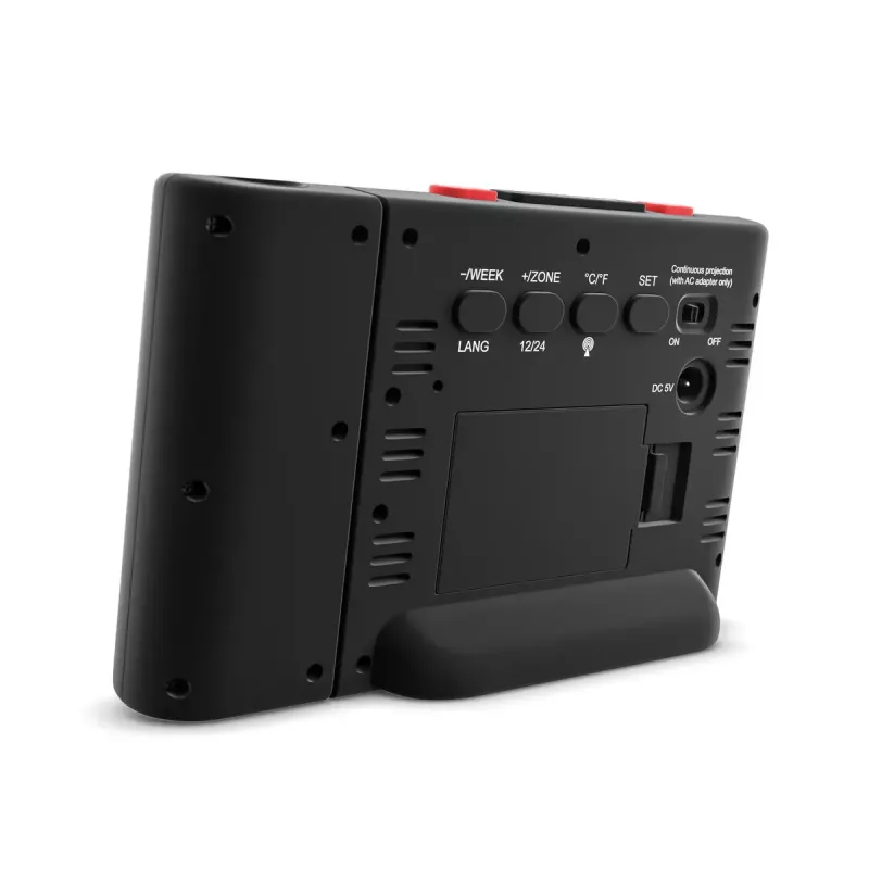 Cyfrowy budzik Mebus 25795 Czarny Prostokątny Bateria USB