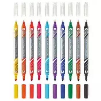 Marker Herlitz 11367232 Fine tip 10 szt. Czarny Niebieski Brązowy Zielony Pomarańczowy Różowy Fioletowy Czerwony Żółty
