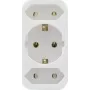 Przejściówka elektryczna REV 2-krotna z bolcem ochronnym, biała, model 0512735777 WS