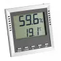 Elektroniczny higrometr wewnętrzny TFA-Dostmann 30.5010 Wyświetlacz cyfrowy Szary srebrny