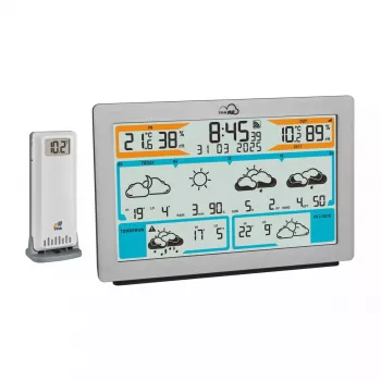 TFA-Dostmann TFA.me Srebrna Stacja Pogodowa LCD Wi-Fi Anemometr Higrometr Termometr