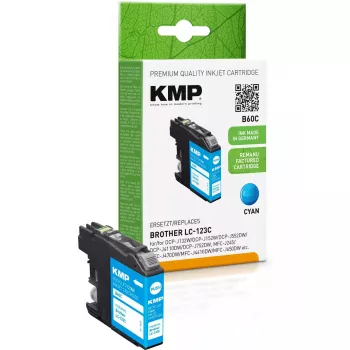 Cartridge KMP Brother LC-123C cyjan Regenerowany