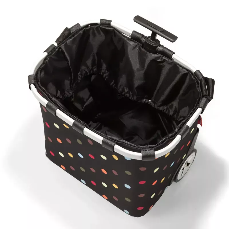 Torba zakupowa Reisenthel Carrycruiser — 40 L, rama aluminiowa, poliester, 420×320 mm, czarny/wielokolorowy