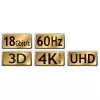 Kabel HDMI MaxTrack C 215-1, HDMI Type A na Type A, 1 m, HDMI 2.1, 18 Gbit/s, czarny